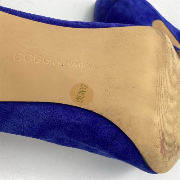BCB Generation Women's Blue Suede Leather Pointed Toe Stiletto Heels Size 8.5 - Picture 5 of 8